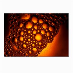 Bubbles Abstract Art Gold Golden Postcard 4 x 6  (pkg Of 10) by Dutashop