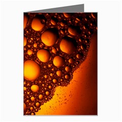 Bubbles Abstract Art Gold Golden Greeting Card by Dutashop