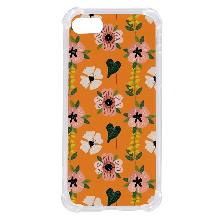 Flower Orange Pattern Floral iPhone SE