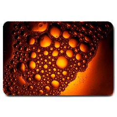 Bubbles Abstract Art Gold Golden Large Doormat by Dutashop