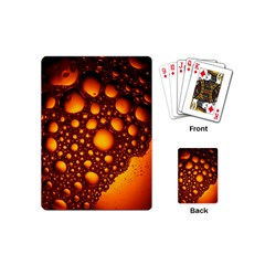 Bubbles Abstract Art Gold Golden Playing Cards Single Design (mini)