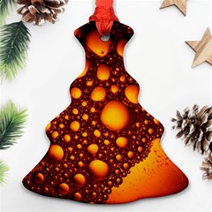 Bubbles Abstract Art Gold Golden Christmas Tree Ornament (two Sides)