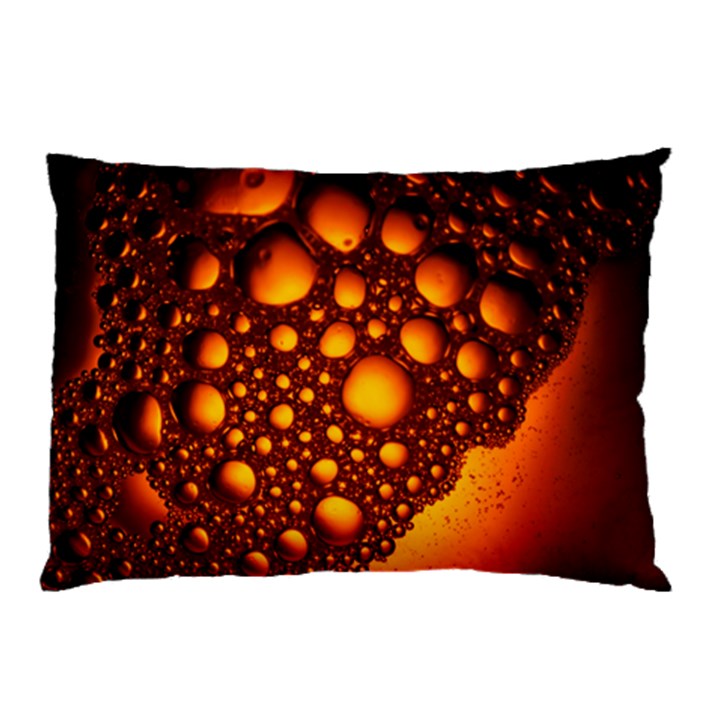 Bubbles Abstract Art Gold Golden Pillow Case (Two Sides)