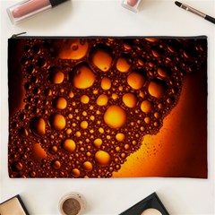 Bubbles Abstract Art Gold Golden Cosmetic Bag (xxxl)