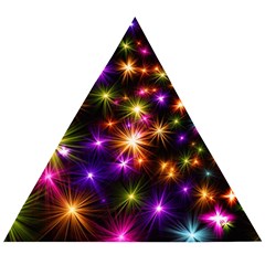 Star Colorful Christmas Abstract Wooden Puzzle Triangle by Dutashop