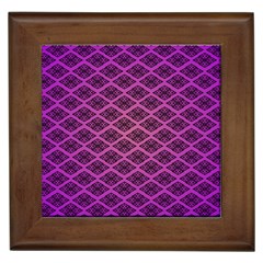 Pattern Texture Geometric Patterns Purple Framed Tile by Dutashop