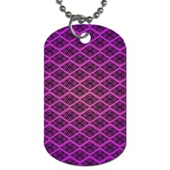 Pattern Texture Geometric Patterns Purple Dog Tag (one Side) by Dutashop