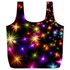 Star Colorful Christmas Abstract Full Print Recycle Bag (xxl)