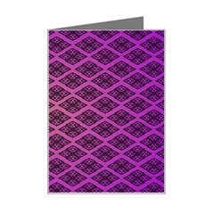 Pattern Texture Geometric Patterns Purple Mini Greeting Card