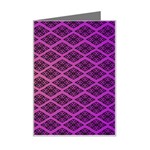 Pattern Texture Geometric Patterns Purple Mini Greeting Card Left