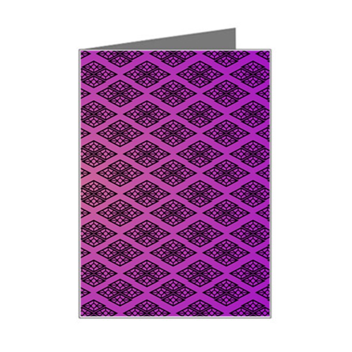 Pattern Texture Geometric Patterns Purple Mini Greeting Card