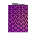 Pattern Texture Geometric Patterns Purple Mini Greeting Card Right