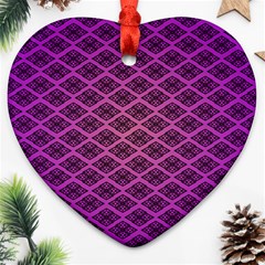 Pattern Texture Geometric Patterns Purple Heart Ornament (two Sides)