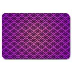 Pattern Texture Geometric Patterns Purple Large Doormat by Dutashop