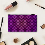 Pattern Texture Geometric Patterns Purple Cosmetic Bag (Small) Back