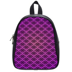 Pattern Texture Geometric Patterns Purple School Bag (small) by Dutashop