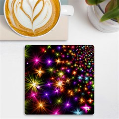 Star Colorful Christmas Abstract Uv Print Square Tile Coaster 