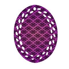 Pattern Texture Geometric Patterns Purple Oval Filigree Ornament (two Sides)