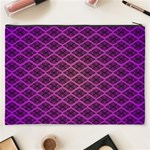 Pattern Texture Geometric Patterns Purple Cosmetic Bag (XXXL) Back