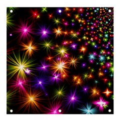 Star Colorful Christmas Abstract Banner And Sign 4  X 4 