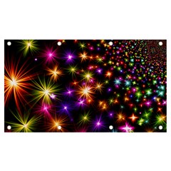 Star Colorful Christmas Abstract Banner And Sign 7  X 4  by Dutashop