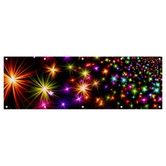 Star Colorful Christmas Abstract Banner And Sign 12  X 4 