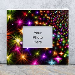 Star Colorful Christmas Abstract White Wall Photo Frame 5  X 7 