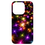 Star Colorful Christmas Abstract iPhone 14 Pro Black UV Print Case Front