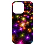 Star Colorful Christmas Abstract iPhone 14 Pro Max Black UV Print Case Front