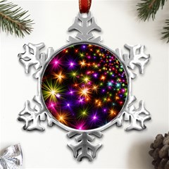 Star Colorful Christmas Abstract Metal Small Snowflake Ornament