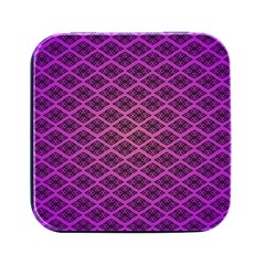 Pattern Texture Geometric Patterns Purple Square Metal Box (black)