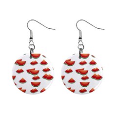 Summer Watermelon Pattern Mini Button Earrings