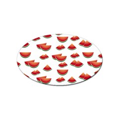 Summer Watermelon Pattern Sticker Oval (10 Pack)