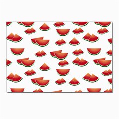 Summer Watermelon Pattern Postcard 4 x 6  (pkg Of 10) by Dutashop