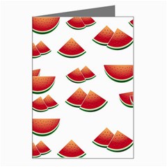 Summer Watermelon Pattern Greeting Card by Dutashop