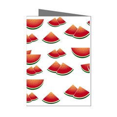 Summer Watermelon Pattern Mini Greeting Cards (pkg Of 8) by Dutashop