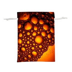 Bubbles Abstract Art Gold Golden Lightweight Drawstring Pouch (s) by Dutashop