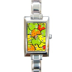 Fruit Food Wallpaper Rectangle Italian Charm Watch by Dutashop