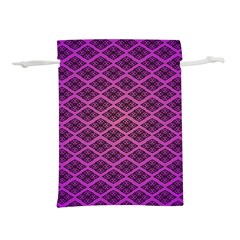 Pattern Texture Geometric Patterns Purple Lightweight Drawstring Pouch (l)