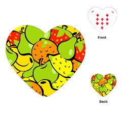 Fruit Food Wallpaper Playing Cards Single Design (heart)