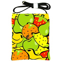 Fruit Food Wallpaper Shoulder Sling Bag by Dutashop