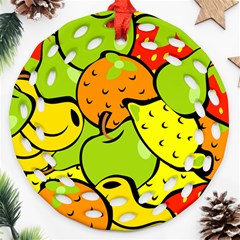 Fruit Food Wallpaper Ornament (round Filigree)