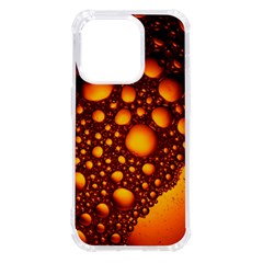 Bubbles Abstract Art Gold Golden Iphone 14 Pro Tpu Uv Print Case by Dutashop