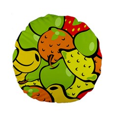 Fruit Food Wallpaper Standard 15  Premium Round Cushions by Dutashop