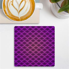 Pattern Texture Geometric Patterns Purple Uv Print Square Tile Coaster  by Dutashop