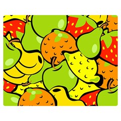 Fruit Food Wallpaper Two Sides Premium Plush Fleece Blanket (medium) by Dutashop