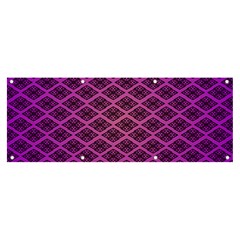 Pattern Texture Geometric Patterns Purple Banner And Sign 8  X 3  by Dutashop