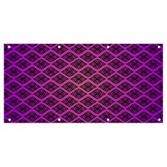 Pattern Texture Geometric Patterns Purple Banner And Sign 8  X 4  by Dutashop