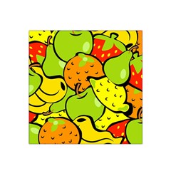 Fruit Food Wallpaper Satin Bandana Scarf 22  X 22  by Dutashop