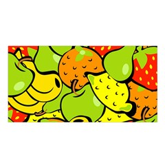 Fruit Food Wallpaper Satin Shawl 45  X 80  by Dutashop